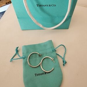 Tiffany silver hoop earrings